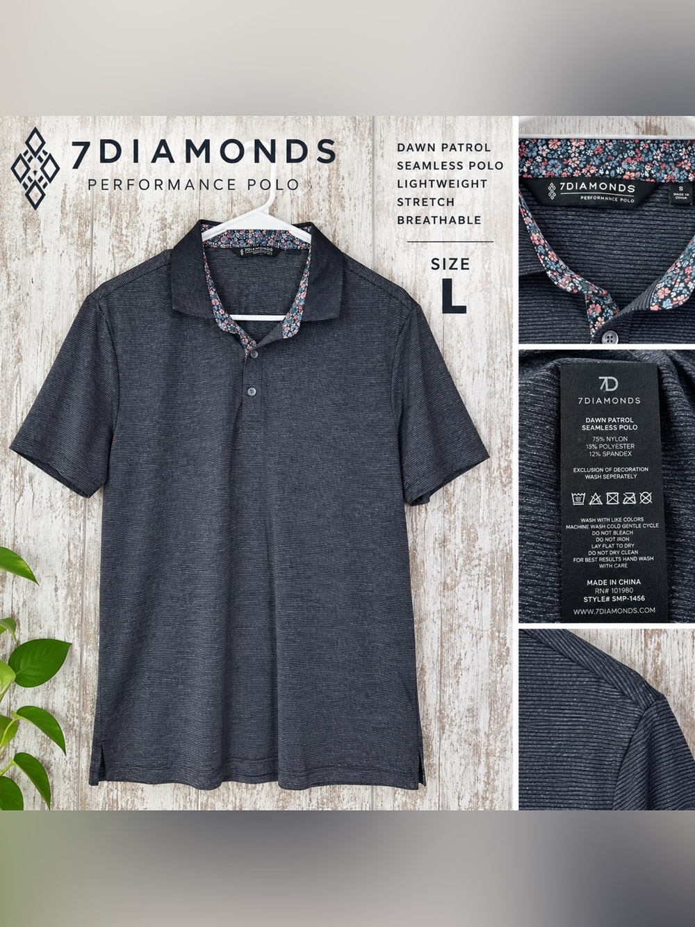 7 Diamonds Polo Men’s Sz S